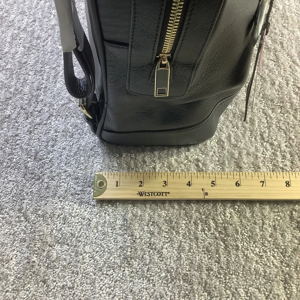 CHAMPS Black Leather RFID Protection Backpack‎ Style LCB-502 NWT